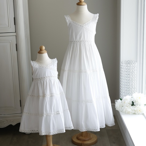 Strasburg White Dress Girls Boho Wedding Beach Portrait 6 Months RARE SIZE NWOT - Picture 8 of 8